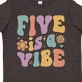 thumbnail image 4 of Inktastic Five is a Vibe 5th Birthday Retro Colors Boys or Girls Toddler T-Shirt, 4 of 5