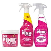 Stardrops - The Pink Stuff - The Miracle Cleaning Paste, Multi-Purpose Spray, And Bathroom Foam 3-Pack Bundle