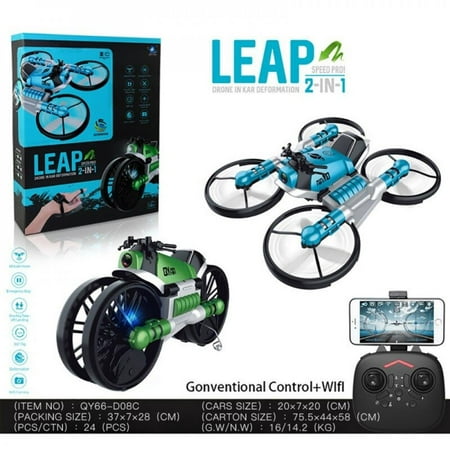 

Baozhu Lu Air Dual-use Two-in-one Remote Control Motorcycle Resistant Four-axis Aircraft Children s Boy Electric Drone Remote Control