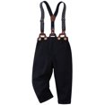 thumbnail image 5 of Baby Boy Clothes 3-24 Months Infant Formal Tuxedo Outfit Long Sleeve Dress Suits Bowtie Suspender Pants, 5 of 18