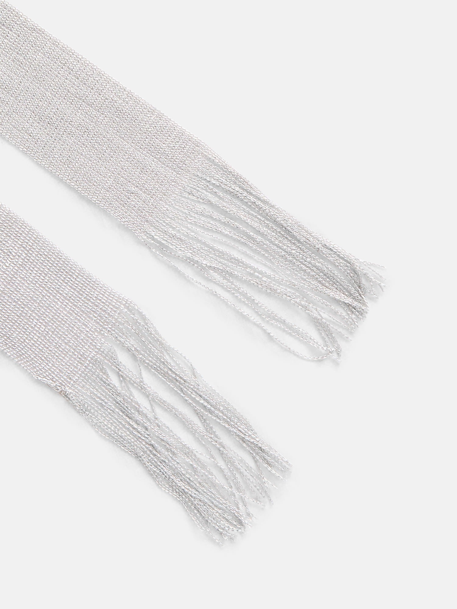 No Boundaries Women's Metallic Skinny Scarf, Silver