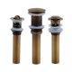 thumbnail image 4 of Tapón Emergente Retro Desagüe Del Fregadero Sin Rebosadero Latón Bronceado Válvula De Drenaje Del Fregadero Universal Sifón De Lavabo Sin Orificio De Rebosadero Pulido,6*21cm, 4 of 5