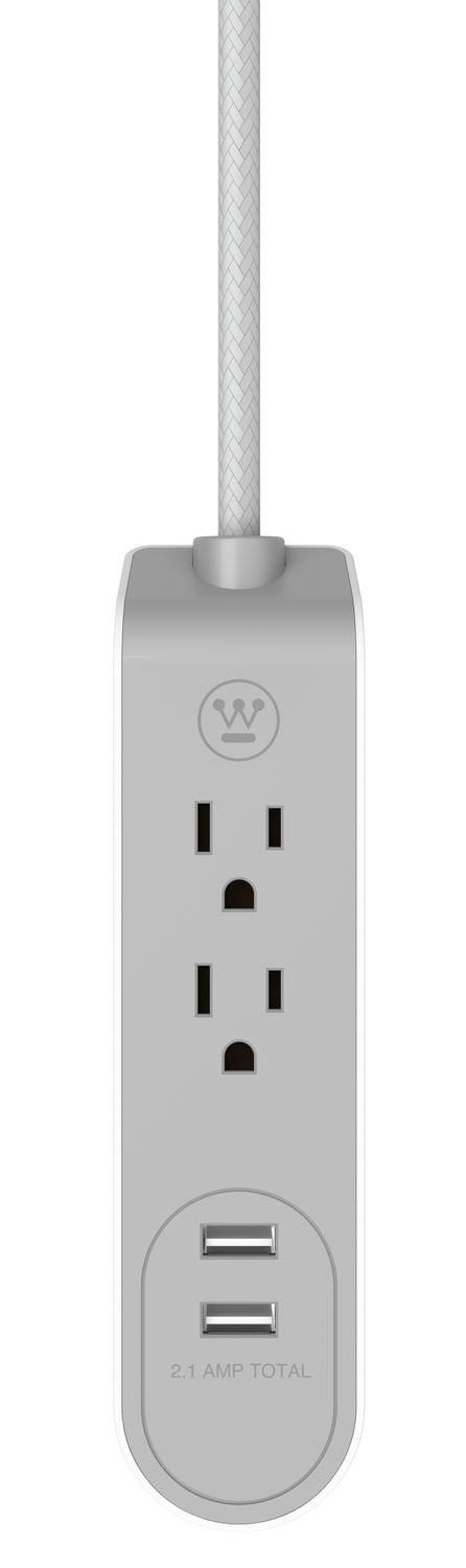 Westinghouse 9 pieds en tissu 2 sorties + 2 bandes USB