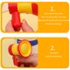 thumbnail image 5 of Mini llavero con altavoz grabador | Altavoz portátil y colgante para mochila | Grabadora de voz portátil para niños | Rojo, negro y caqui, 5 of 6