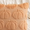 thumbnail image 4 of decorUhome Fall Throw Pillow Covers 16x16 Pack of 2, Soft Plush Faux Wool Couch Pillow Covers, Orange Pumpkin (Pillow Cover Only, No Inserts Included), 4 of 8