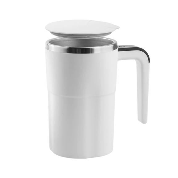 380ML Electric Stirring Mug with LED Temp Display, Fast Charging, Auto Mixing & Stainless Steel Coffee Cup