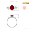 thumbnail image 5 of ANGARA Lab Grown 2 Ct Oval Ruby Butterfly Engagement Ring for Women in 14K White Gold (Size-9x7mm) | July Birthstone, Birthday, Anniversary, Jewelry Gift for Women | Lab-Grown Ruby Ring, 5 of 7