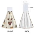 thumbnail image 3 of Yayeee Kitchen Hanging Hand Towels Set of 2 with Loop Bathroom Absorbent Tie Towel, Beige Cowboy Pattern, 3 of 7