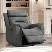 Spruce & Spring360° Swivel Manual Recliner with Glider Motion for Living Room, Dark Gray