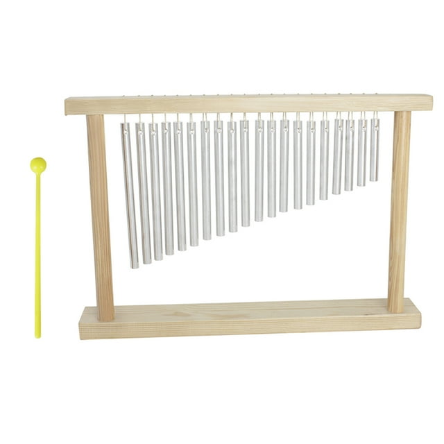 20-Tone Table Bar Chimes 20 Bars Single-row Musical Percussion Instrument With Wood Stand Stick