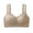 Beige, variant on Lmueinov Wireless Bras for Women Embossed Floral Knit Minimizer Bra Deep V Neck Wide Straps Side Smoothing Stretch Fit Casual Seamless Bra, M to 3XL