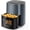 Gray, variant on Plum Chef 6.3-Quart Air Fryer with Viewing Window, 12-in-1 Digital Touchscreen Cooker, Square Non-Stick Basket, 400°F, Gray