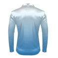 thumbnail image 5 of Long Sleeve Shirts for Men, Mens Stretch Satin Dress Shirts Ombre Long Sleeve Button Down Shirt Formal Business Prom Party Wedding Shirt, 5 of 8
