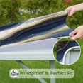thumbnail image 6 of Blue White Gold Marble Pattern Square Fitted Tablecloth with Elastic Edge,Square Table Cover,Washable Elastic Table Cover for Home Kitchen Party Decor 36"x36", 6 of 6