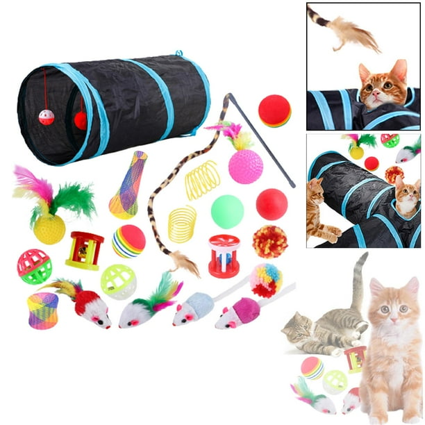 Eyefed - Caja de Juguetes interactiva para Gatos, 21 Agujeros, para Tratar y Buscar Maquillaje y