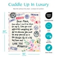 thumbnail image 4 of Joyfy Blanket for Mom 50" x 60" Soft Flannel Throw Blanket Birthday Mother's Day Gift，Ivory White, 4 of 6