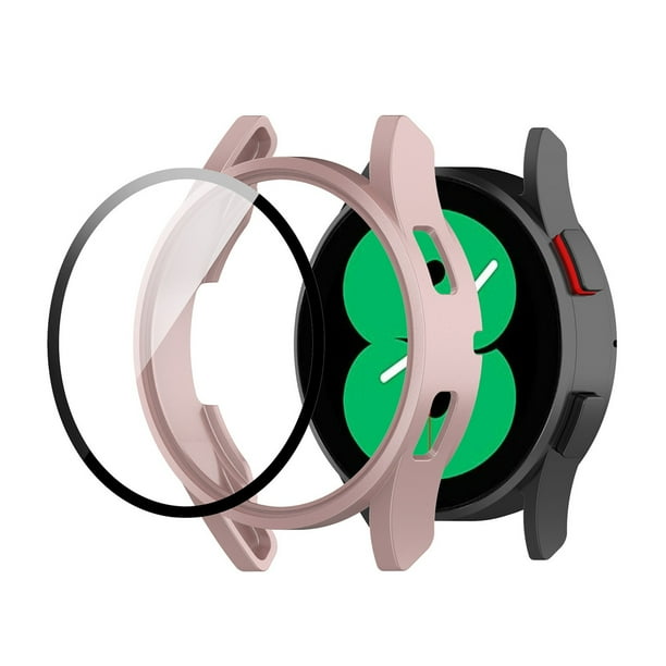 Para Samsung Galaxy Watch 4 Funda protectora de pantalla Película protectora de vidrio templado de 44 mm y cubierta de reloj para PC