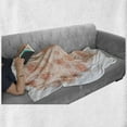 thumbnail image 6 of Peach Soft Flannel Fleece Throw Blanket, Valentines Day Inspired Heart Shaped Blooming Roses Bouquet with Romantic Design, Cozy Plush for Indoor and Outdoor Use, 50" x 70", Salmon Peach, by Ambesonne, 6 of 6