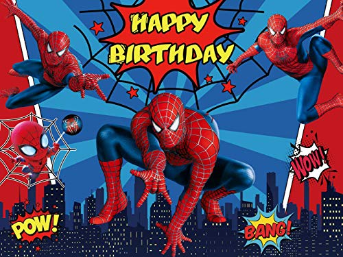 Birthday banner Spiderman Backdrop | Marvel | Birthday | Superhero | Boys | Party