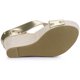 thumbnail image 5 of Open Toe Platform Linen Slide Wedge Sandals for Women Gold US 7.5/UK 5.5/EU 38, 5 of 6