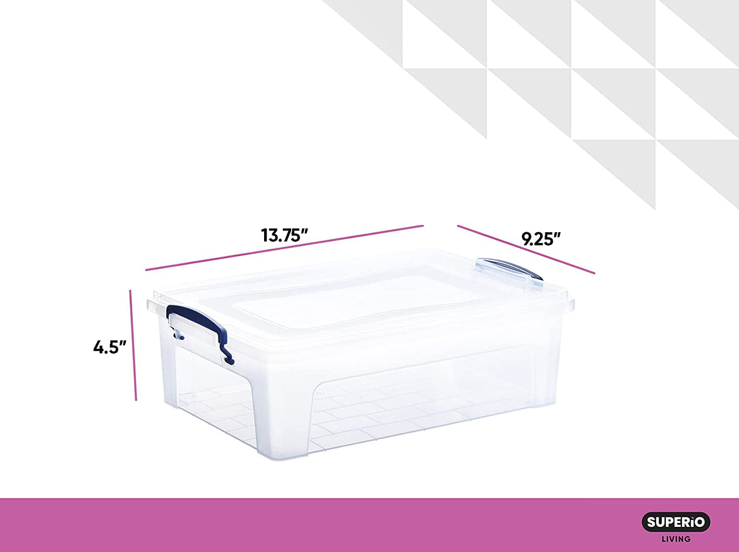  Superio 1 Qt Clear Plastic Storage Bin with Lid, Non-Toxic,  BPA Free, Odor Free, Organizer Storage Box, Stackable Plastic Tote for  Home, Garage, School, and Office, X-Small
