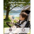 thumbnail image 3 of Spopal Stroller Fan Rechargeable, Clip On Baby Fan with 120° Auto-Oscillating, LED Display, Night Light, 100 Speeds for Stroller/Car Seat/Crib, Beige, 3 of 11