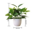 thumbnail image 4 of Matsuzay Hojas de plantas artificiales en maceta, hojas de simulación, hogar, oficina, escritorio, decoración de partición de boda, decoración del Plantas Artificiales tipo de planta 17 y 17 Matsuzay HA7604-17B, 4 of 6