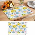 thumbnail image 6 of Summer Beach Placemats Set of 12, Ocean Starfish Shell Coastal Conch Lemon Flower Non-Slip Place Mats Washable Table Mats for Kitchen Dining Table Decorations Indoor/Outdoor, 6 of 9