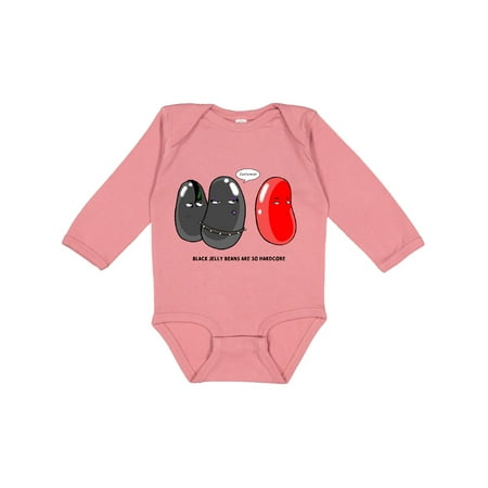 

Inktastic Easter Black Jelly Beans are so Hardcore Gift Baby Boy or Baby Girl Long Sleeve Bodysuit