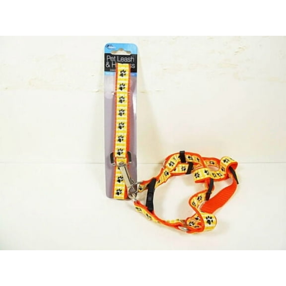 Dog Harness and Leash Set Small to Medium Size Dogs Puppy Orange