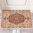 thumbnail image 2 of Retro Door Mat, 17 X 30 Inch Bohemian Orange Vintage Carpet Welcome Doormat Decorative Home Floor Mat, Non Slip Rubber Back and Strong Water Absorption for Outdoor Indoor Entrance Decor, 2 of 6