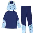 thumbnail image 4 of Lopecy-Sta Bathing Suits for Boys Long Sleeved Top with Pants, Hat Set Rashguard Three Piece Set Sunscreen Surfing Beach Hot Spring Swimsuit, 4 of 6