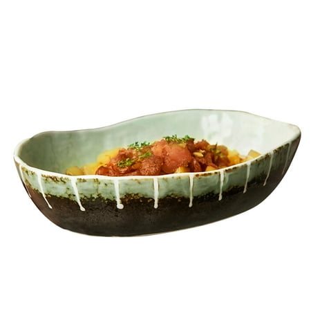 

Qeeadeea Large Ceramic Pasta Bowl Stackable Deep Soup Plate Salad Bowl Pasta Salad Bowls Large Serving Bowl Ceramic-D-500ml