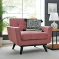 thumbnail image 2 of Armchair Accent Chair, Pink, Velvet, Modern Contemporary, Mid Century Living Hotel Lounge Cafe Lobby, 2 of 8