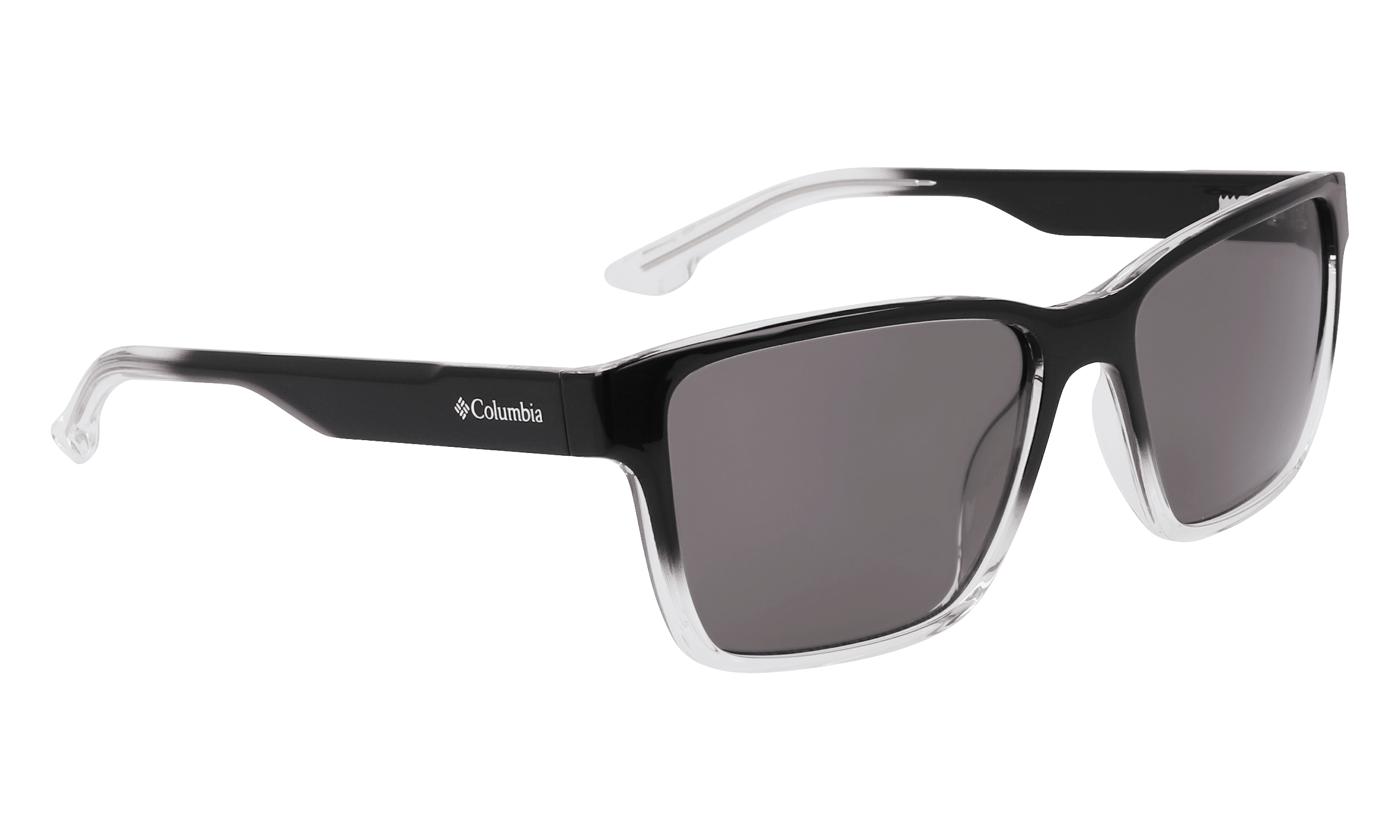 Columbia Men's Square Prescription Sunglasses with Case, C568SG Black/Clear Gradient