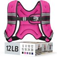 thumbnail image 1 of Chaleco pesado Zeerun de 5,4 kg para mujeres y hombres, 12 libras, rosa, 1 of 8