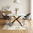 thumbnail image 3 of ODIKA 5'x7' Washable Area Rug Pink Long Vintage Cluster Decorative Frame Motifs Sage Bathroom for Small Living Room, Bedroom, Easy Care, Non-Shedding, Pet Friendly, 3 of 7