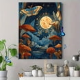 thumbnail image 4 of Cosmic Moth and Mushroom Wall Art Canvas Print， Mystical Night Sky Decor. Perfect for Living Room， Bedroom， Office， Dining Room， Gaming Room., 4 of 8