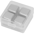 thumbnail image 1 of 4PCS Whiskey Stones High Cooling Technology, Reusable Ice Cubes,Stainless Steel Whisky Rocks Ice Cube Harmless Reusable Rocks with Storage Box for Birthday Valentine, 1 of 5