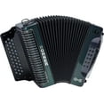 thumbnail image 2 of Hohner Corona C-II G/C/F Accordion - Green to Gold Bundle with Gig Bag, Adjustable Straps, and Austin Bazaar Polishing Cloth, 2 of 3