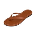 thumbnail image 2 of Women Flat Sandals, Flip Flops, Summer Sandals, Beach Sandals, Wide Width Shoes for Women, Flip Flops for Women | Vacation Beach Essentials | Casual Women Footwear Sandals With Wide Widths, Brown 6, 2 of 8
