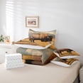 thumbnail image 6 of Castle Fairy Boys Girls Highland Cow Bedding Comforter Set 7 Pieces,Farmhouse Animal Full Bedding Set Lightweight,Vintage Aesthetics Fitted Sheet Flat Sheet,Lightweight Room Decor,Reversible, 6 of 8