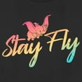 thumbnail image 2 of Women's Dumbo Stay Fly Rainbow Graphic Tee Black Medium, 2 of 4