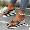 thumbnail image 2 of Dakaela Women's Platform Flip Flop Rhinestones Arch Support Summer Thong Sandals Soft Cushion Slippers, 2 of 7