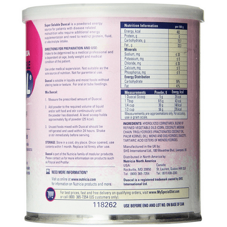 High Calorie Supplement Duocal® Unflavored 14 oz. Can Powder