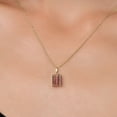 thumbnail image 3 of Gem Stone King 14K Yellow Gold Red Tiger Eye Pendant Necklace | 2.00 Cttw | Gemstone Birthstone | Emerald Cut 9X7MM | Gold Necklace for Women | With 18 inch Gold Chain, 3 of 6
