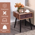 thumbnail image 6 of Giantex End Table, Accent Bedside Table W/ 1 Removable Fabric Drawer, ultipurpose for Living Room, Bedroom, Sofa Side Small Space Nightstand, Brown, 6 of 6