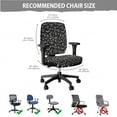thumbnail image 5 of SCRAWLGOD Sun Moon Stars Black 4 Pieces Set Anti-Slip Computer Chair Cover with Arm Rest Covers Soft Swivel Chair Slipcover Easy to Install Desk Chair Seat Protector, 5 of 7