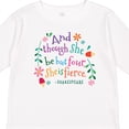 thumbnail image 4 of Inktastic 4th Birthday She is Fierce 4 Year Old Girl Girls Long Sleeve Toddler T-Shirt, 4 of 5