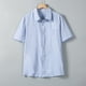 thumbnail image 1 of pstuiky camisetas para hombre, Camisa informal de manga corta con solapa y botones de color liso para hombre camisas casuales para hombre m, 1 of 9